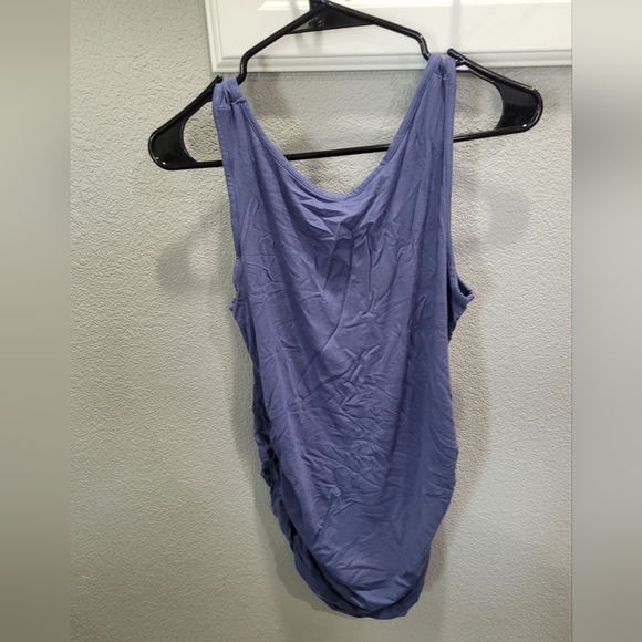 Womens Maternity Side Ruched Tank Top - Picture 7 of 10